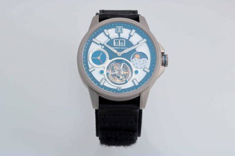 Strumenti Nautici Titanium Automatic Tourbillon SNT Watch: Brand: Strumenti Nautici Model: Tourbillon Reference: SNT Approximate Diameter: 46mm Dial Color: White and blue open Tourbillon Case