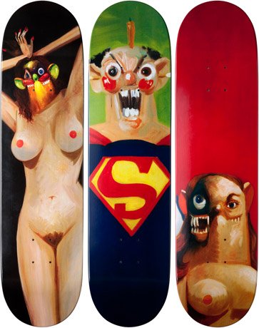 Rare Complete George Condo 3 Skateboard Set Supreme Ny