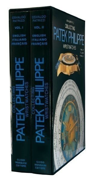Collecting Patek Philippe Wristwatches by Osvaldo: "Collecting Patek Philippe Wristwatches" by Osvaldo Patrizzi. This is a 2 volume book set with slipcase published by Mondani in 2004. Very rare, out of print set. Written in English, Italian, and Fren