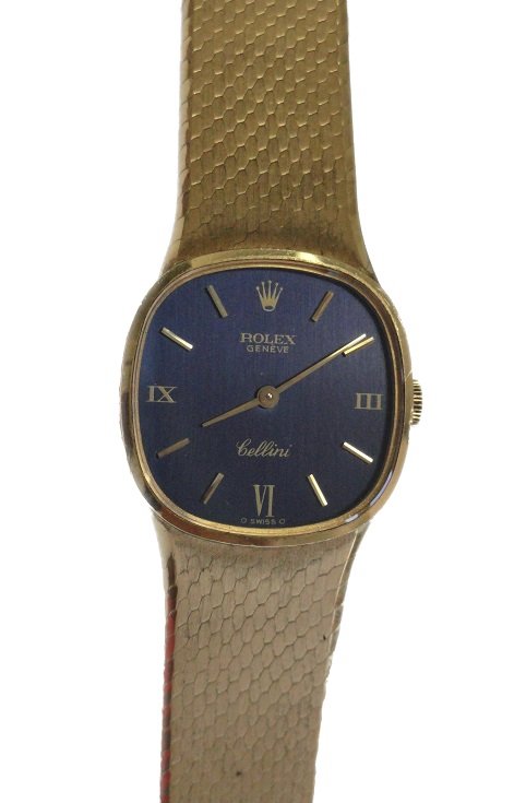 18k Yellow Gold Ladies Rolex Cellini Watch On Gold Jun 21 2014 Baer Bosch Auctioneers Inc In Wy