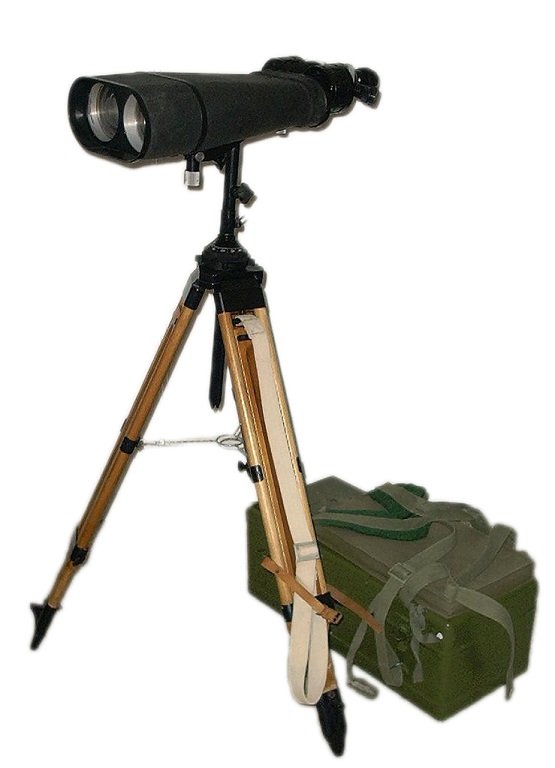 Large Military Binoculars With Tripod Stands and