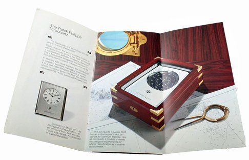 Patek Philippe Naviquartz II and III Brochure with Data: Patek Philippe Naviquartz brochure with data sheet for Naviquartz II reference numbers 1202,1207,1208 and data sheet for Naviquartz III model 1215 . It appears to be in good condition.