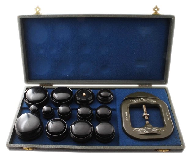 Vintage Girard Perregaux Watch Tool Set with Original: Original vintage Girard-Perregaux wristwatch tool set with original fitted GP box. Swiss made. Set comes as shown.