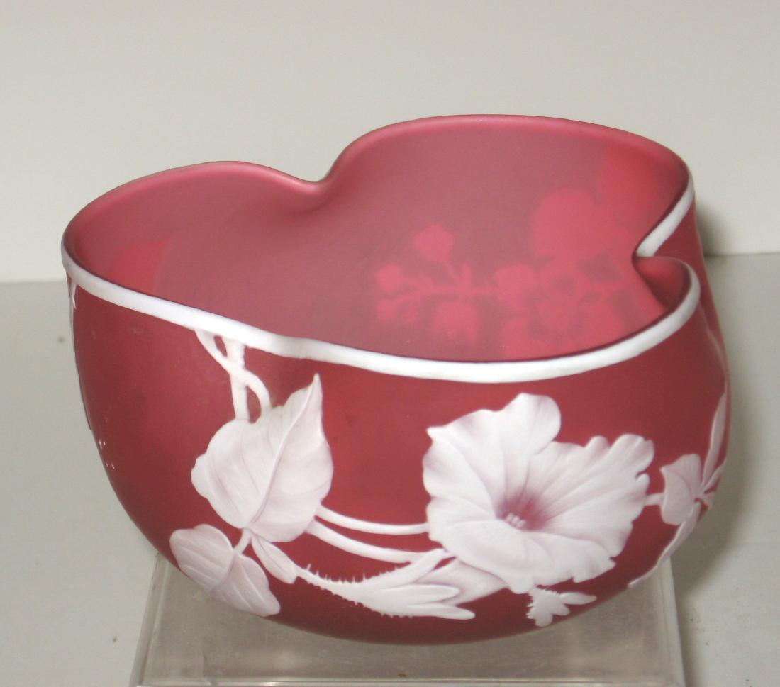 English cameo glass dish, (1 of 4)