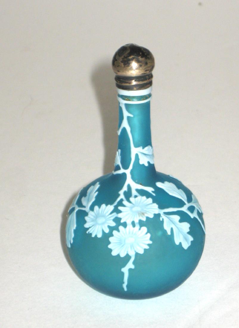 Webb Prussian blue perfume bottle, (1 of 4)