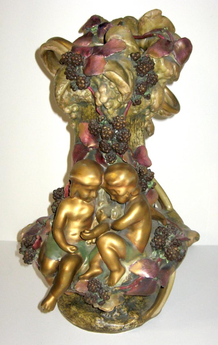 Amphora pottery figural vase (1 of 8)