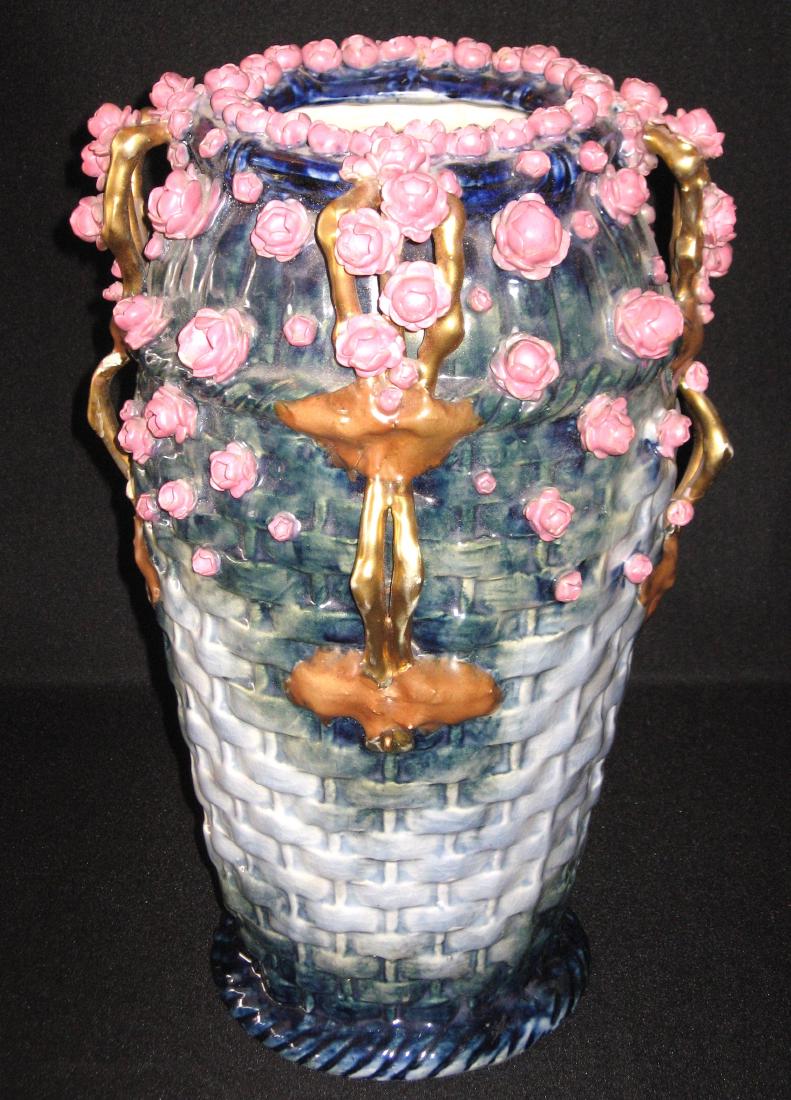 Large Austrian pottery vase, (1 of 6)