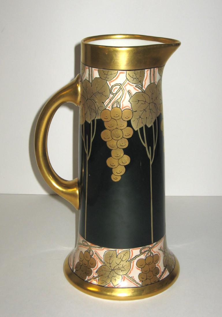 Large Pickard porcelain tankard pitcher, (1 of 4)