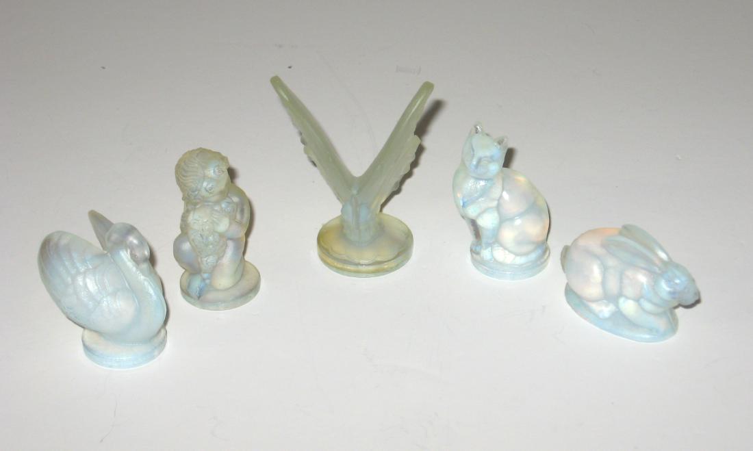 Five Sabino opalescent figurines, (1 of 5)