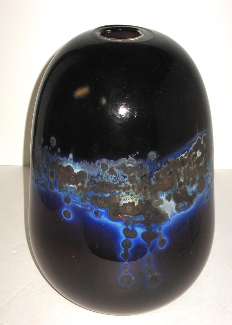 Kent Ipsen mottled glass vase, (1 of 4)