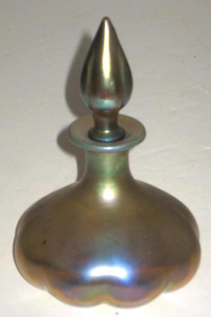 Steuben Gold Aurene perfume bottle, (1 of 5)