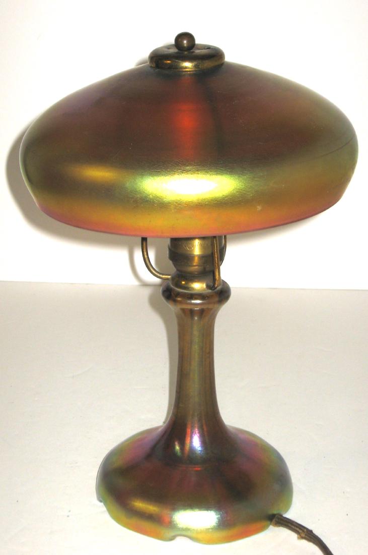 Steuben gold Aurene glass lamp, (1 of 7)