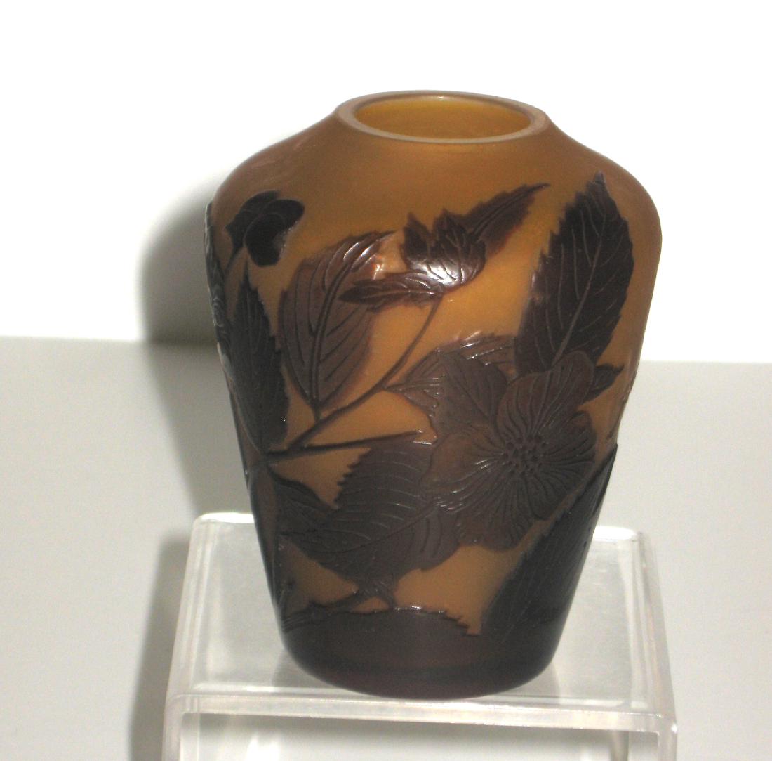 Galle French cameo glass vase, (1 of 4)