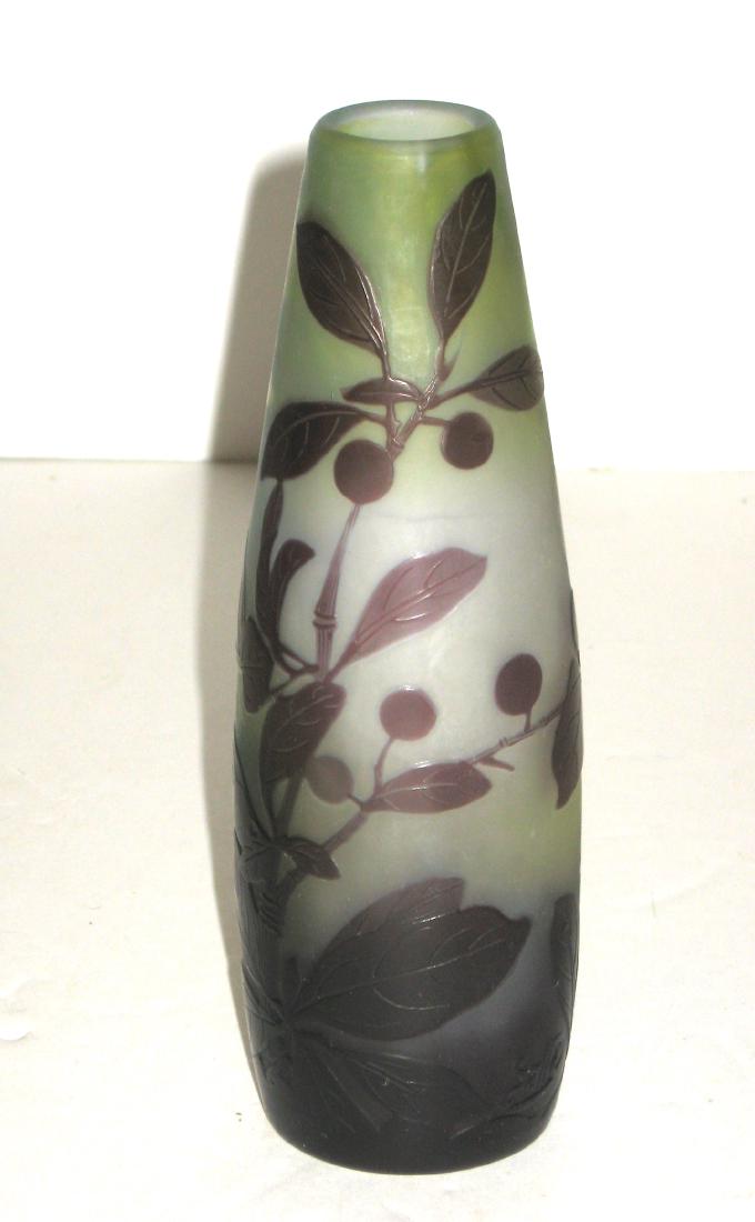 Galle French cameo glass vase, (1 of 5)