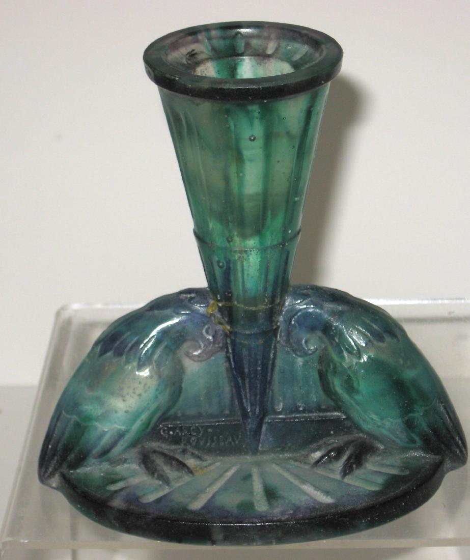Argy Rousseau Pate de Verre glass vase, (1 of 6)