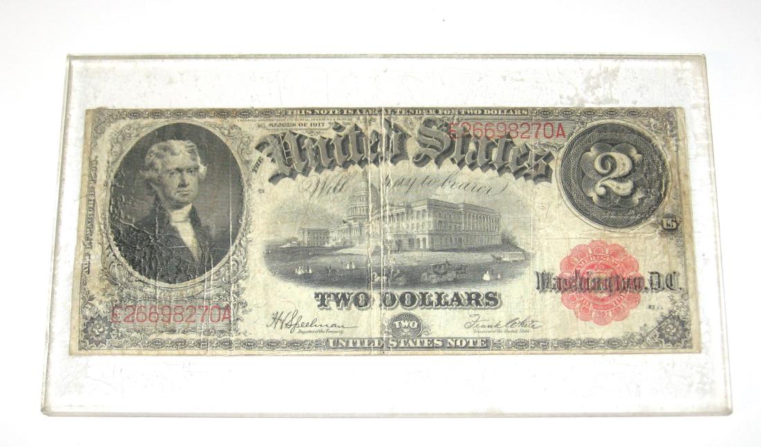 1917 red seal 2$ bill (1 of 2)