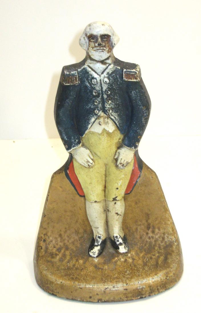 Cast iron doorstop of George Washington (1 of 3)