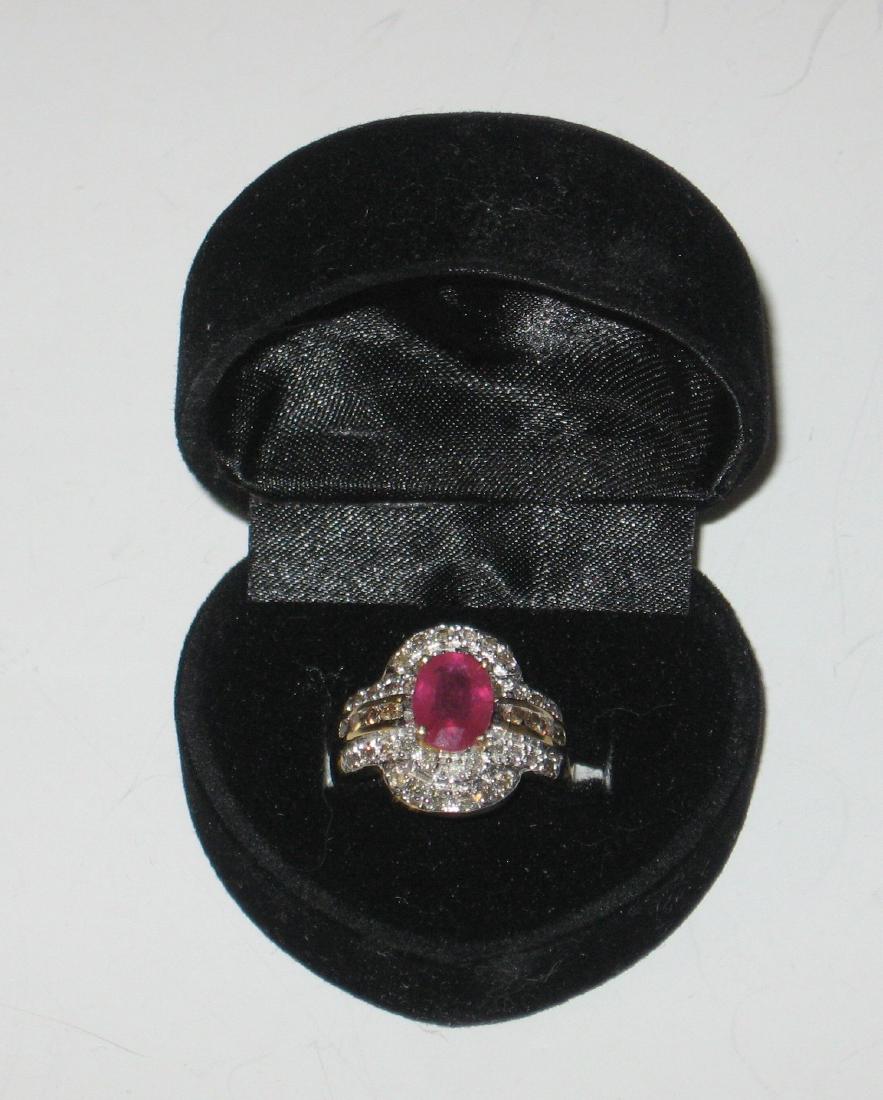 14K Ruby and Diamond ring, (1 of 4)