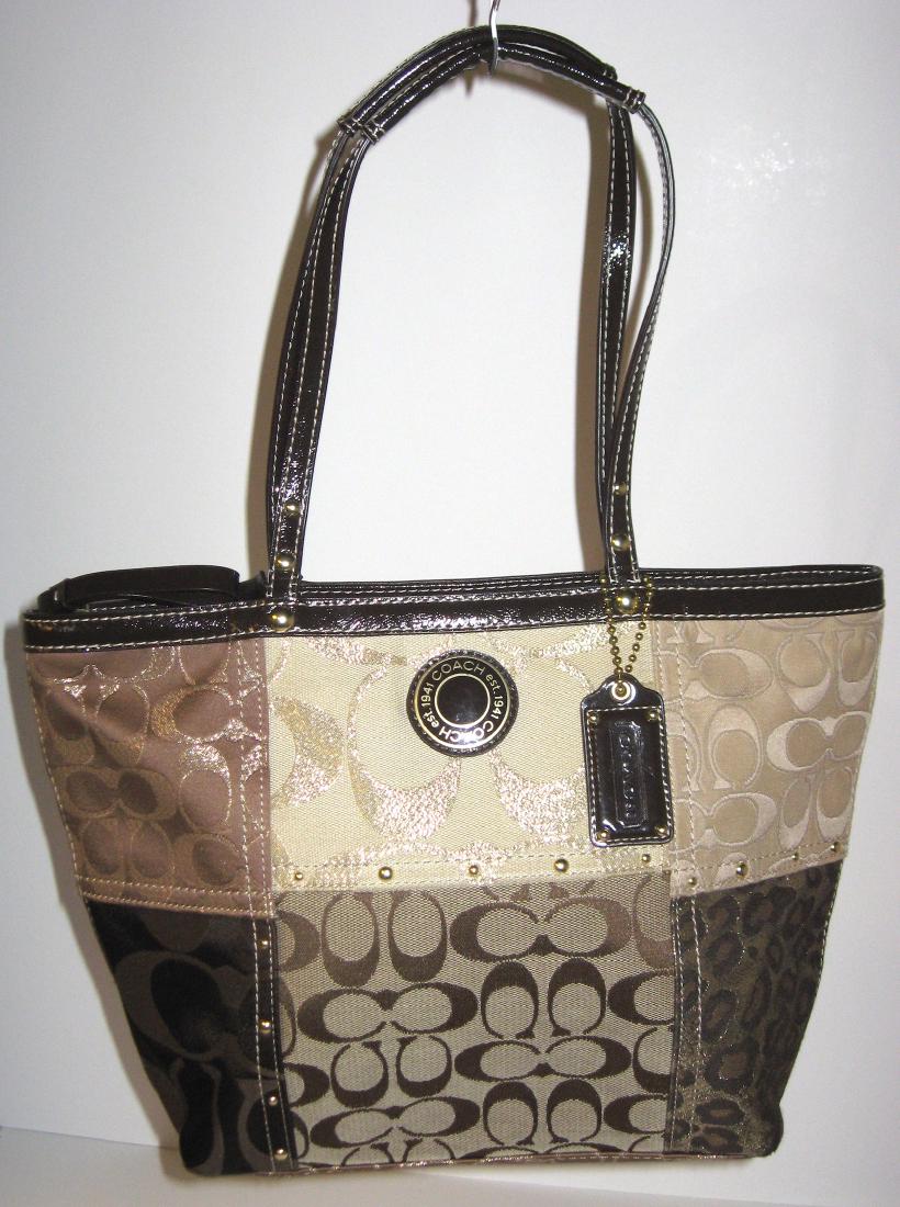 Coach cloth handbag, (1 of 3)