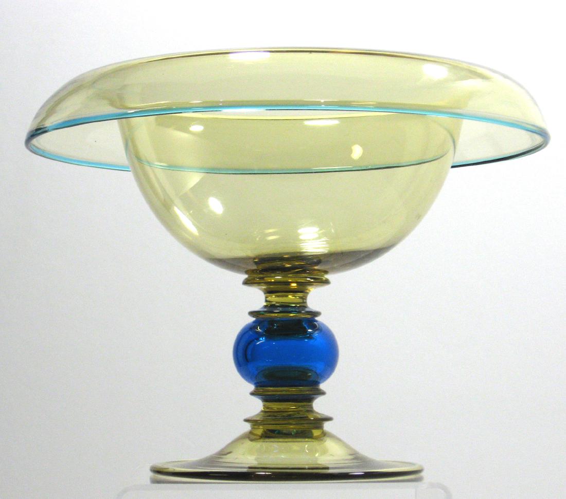 Steuben footed glass compote, (1 of 4)