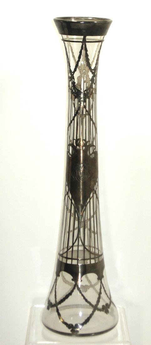 Monumental Silver overlay glass vase, (1 of 6)