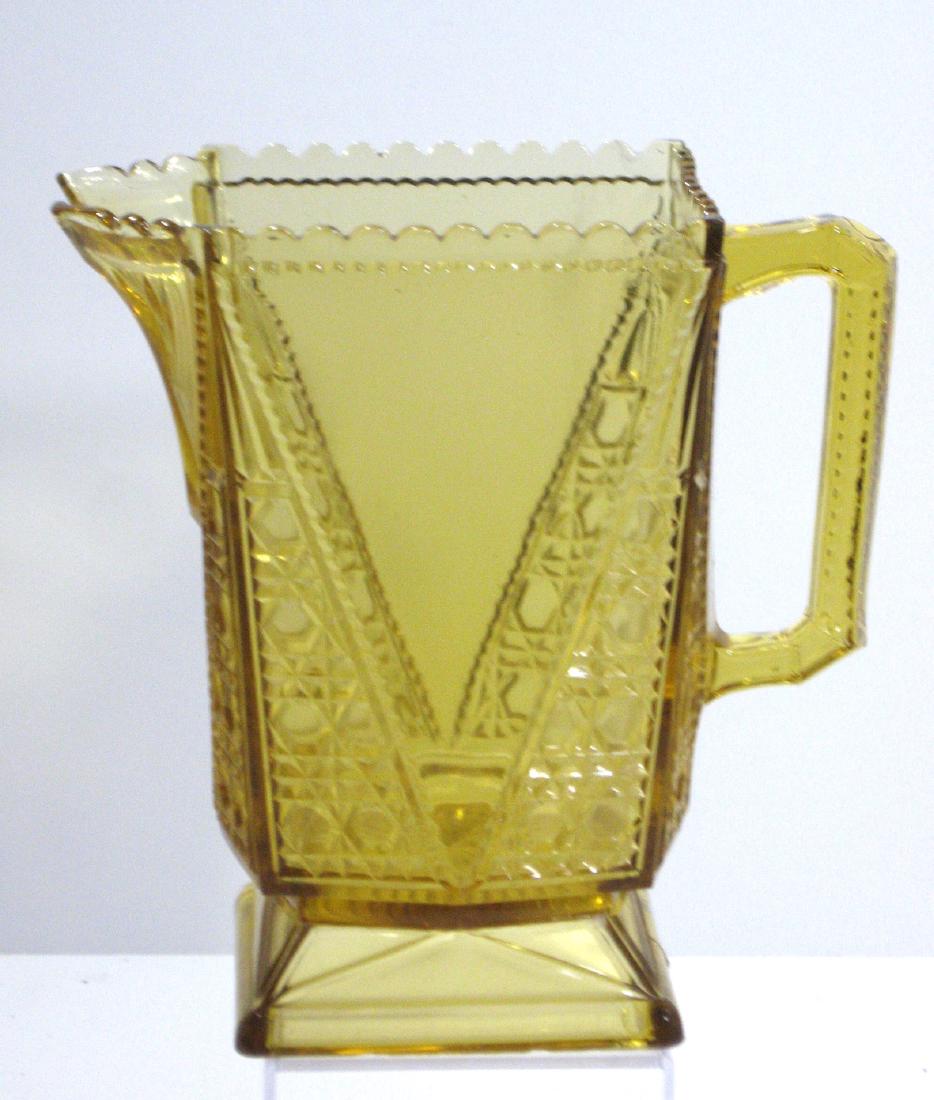 EAPG amber water pitcher, (1 of 3)