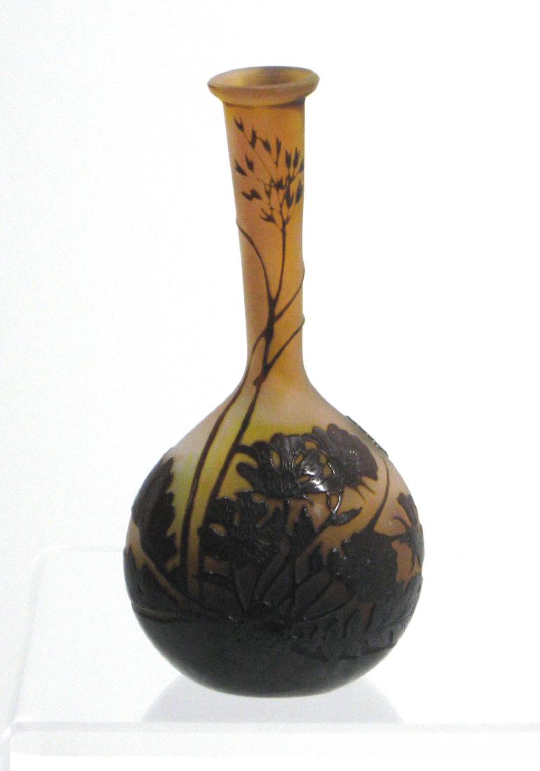 Galle banjo French cameo glass vase (1 of 5)