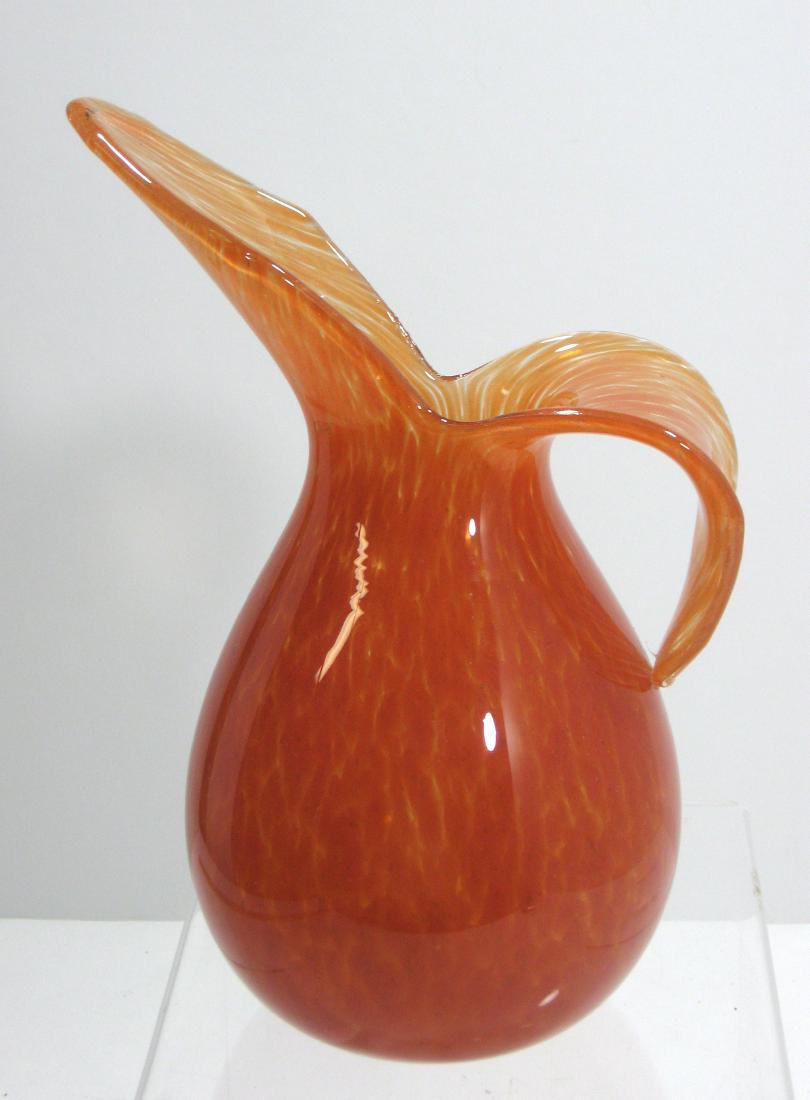 French mottled Art Deco glass pitcher, (1 of 4)