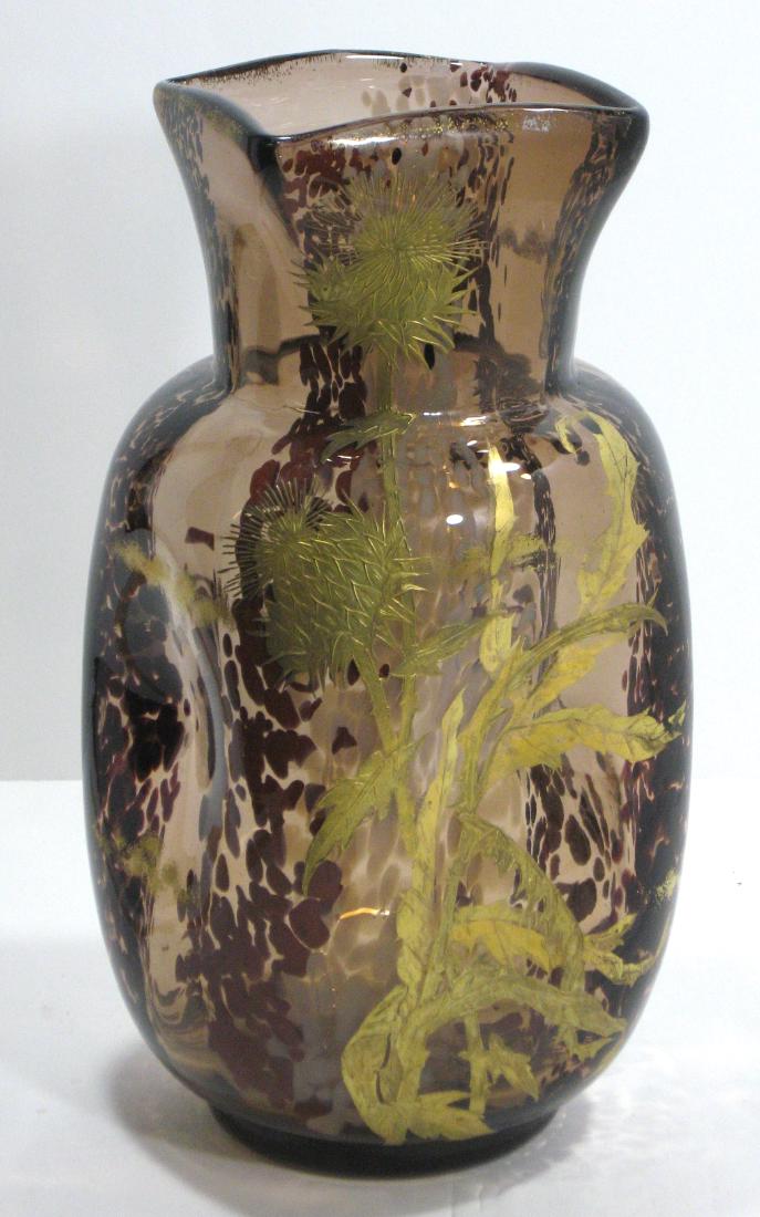 Massive E Leveille art glass vase, (1 of 5)