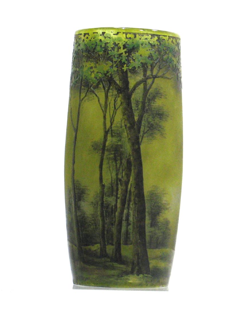 Daum Nancy scenic glass tumbler, (1 of 6)