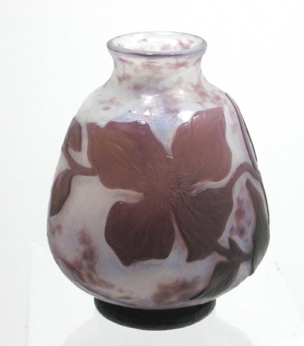 Daum Nancy French cameo glass vase, (1 of 4)