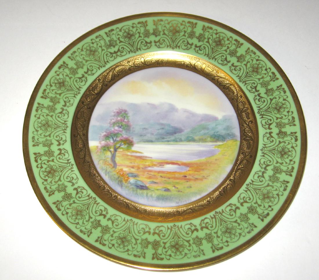 Pickard artist signed pictorial platter, (1 of 2)