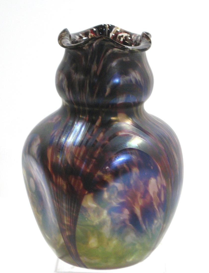 Wilhelm Kralik art glass vase, (1 of 4)