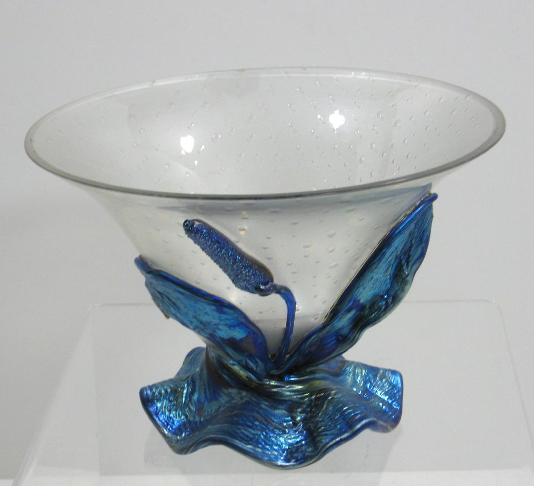 Loetz art glass compote, (1 of 4)