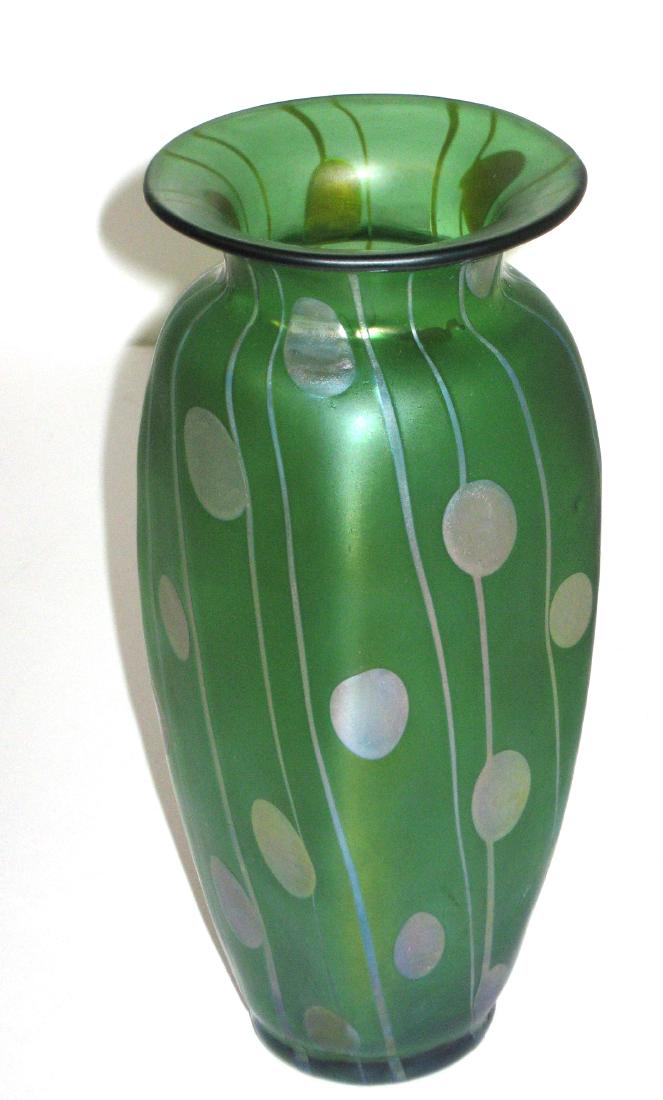 Decorated Loetz glass vase, (1 of 4)