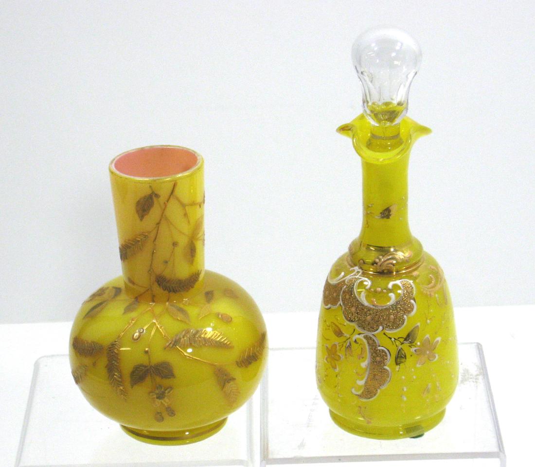Two Victorian opaline glass items, (1 of 5)