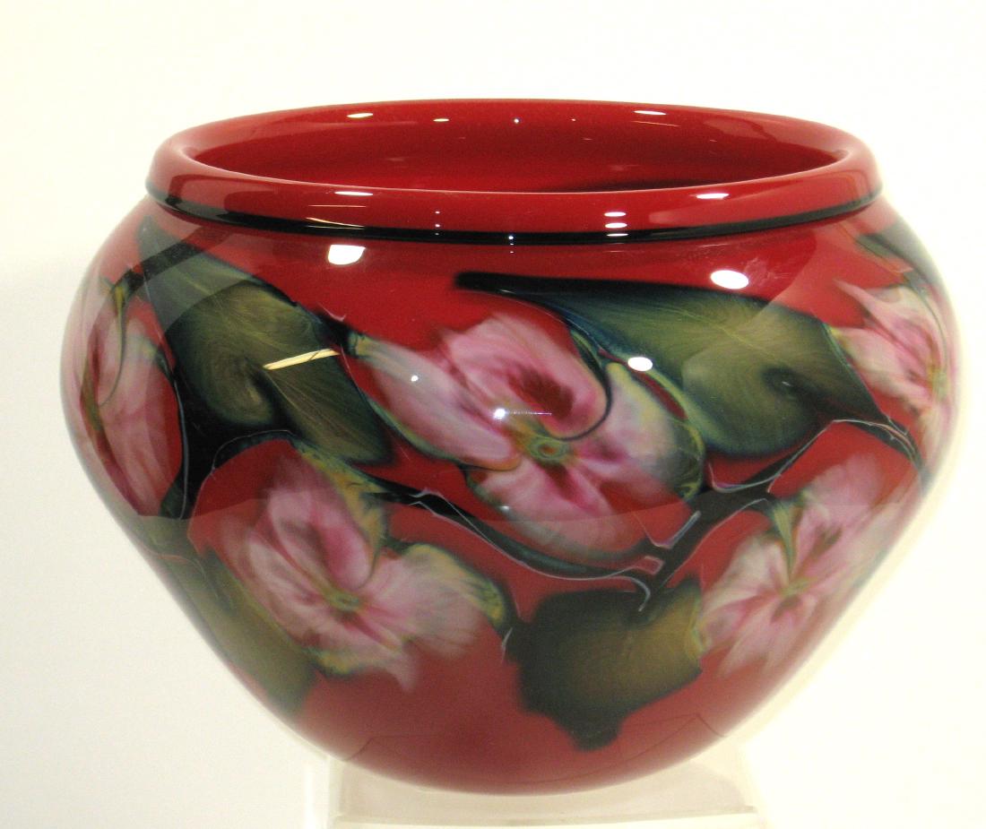 Charles Lotton Bing Cherry glass vase, (1 of 5)