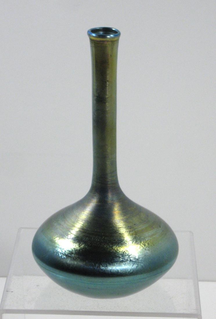 Tiffany blue Favrile glass vase, (1 of 4)