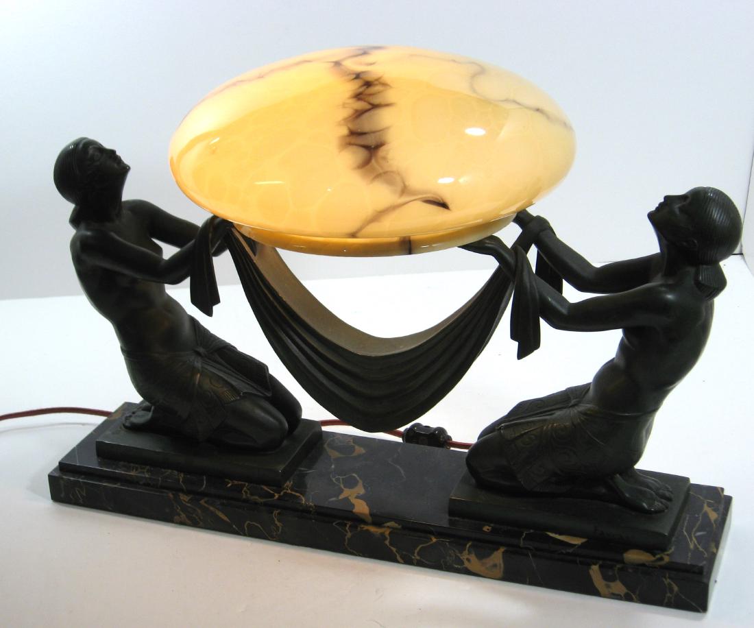 Fayral French Art Nouveau lamp, (1 of 8)