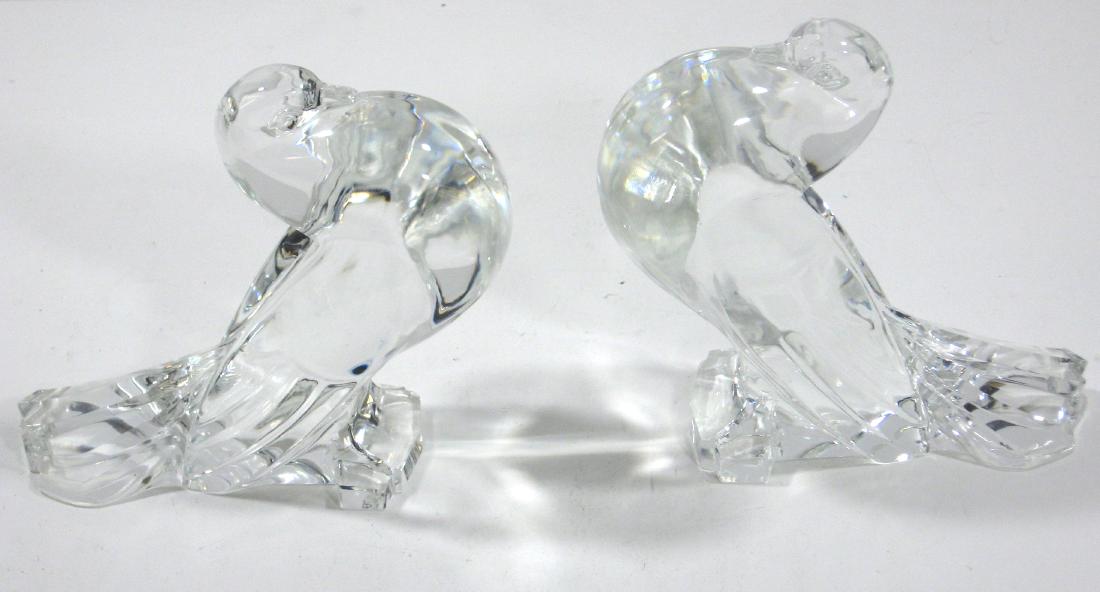 Pair of Steuben glass pigeons, (1 of 5)