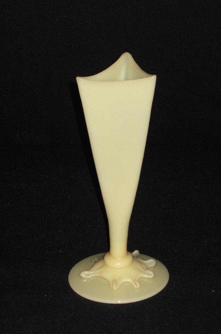 Steuben Ivory deco glass vase, (1 of 4)