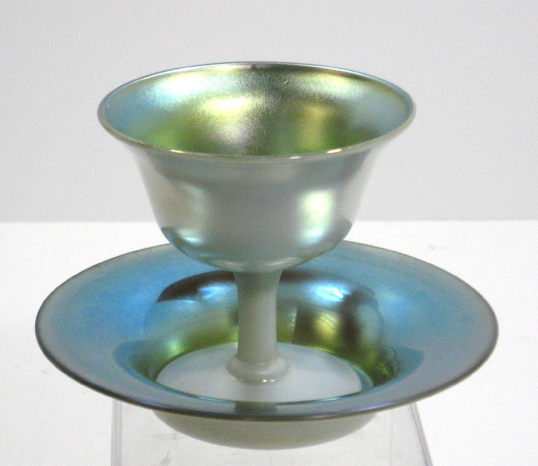 Steuben Blue on Calcite sherbet (1 of 4)