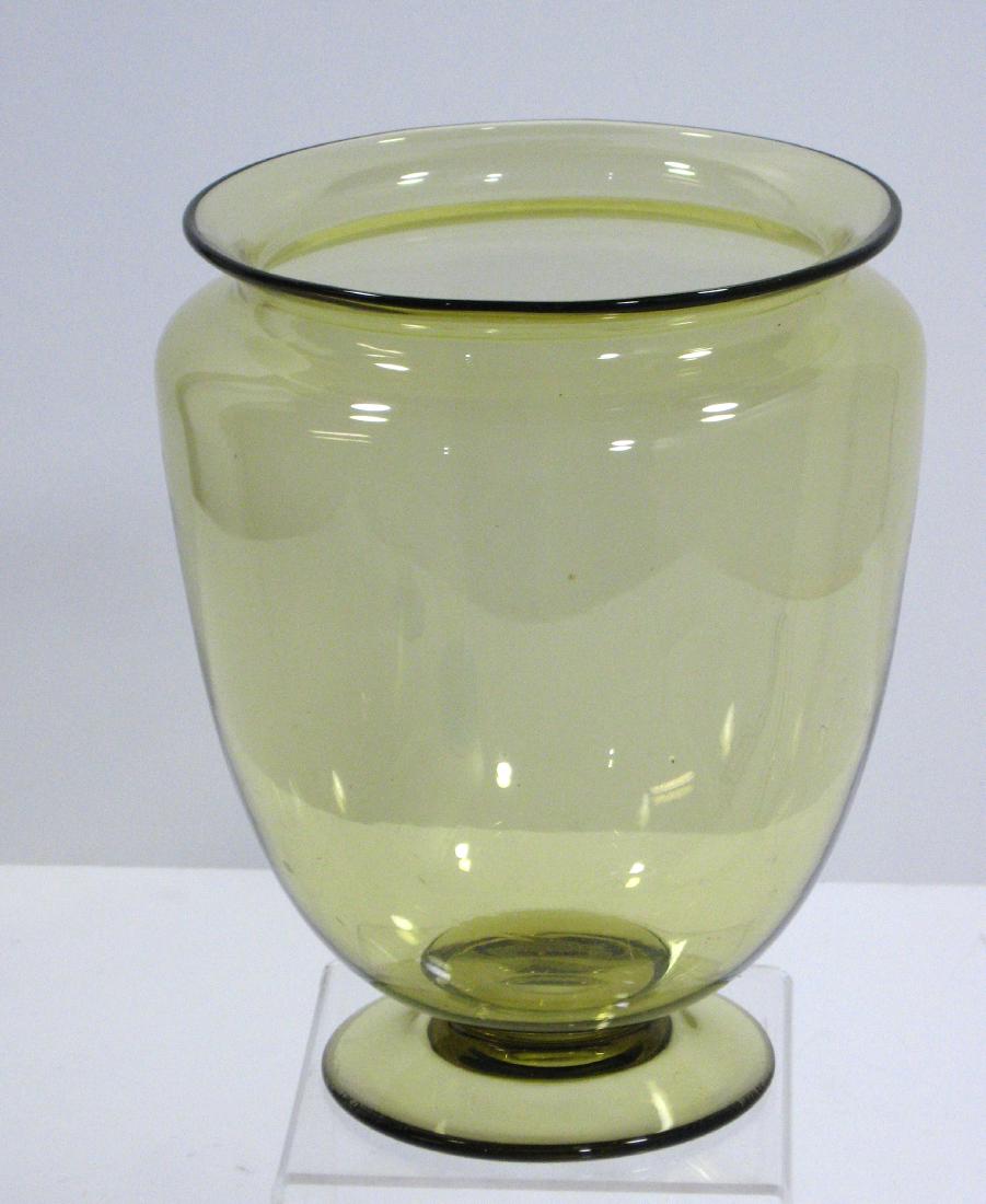 Steuben amber shouldered glass vase. (1 of 3)