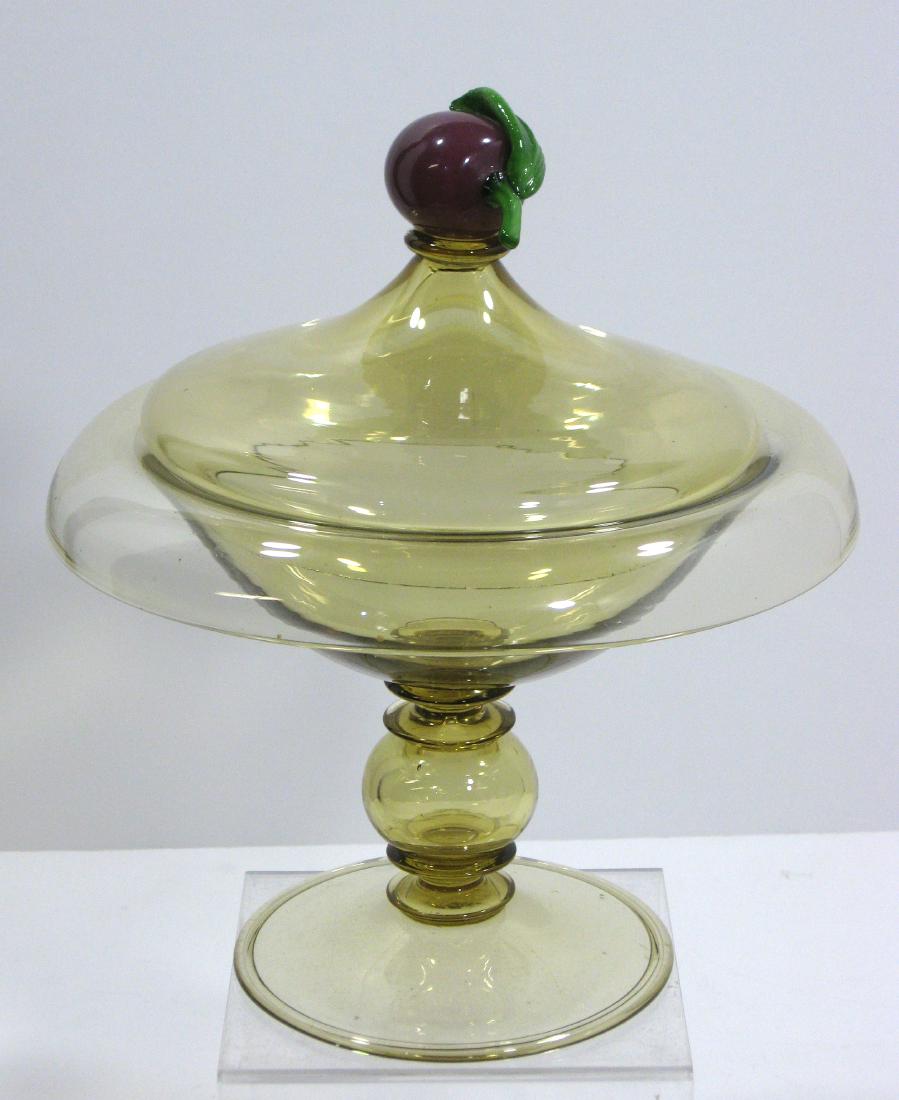 Steuben amber covered compote (1 of 4)