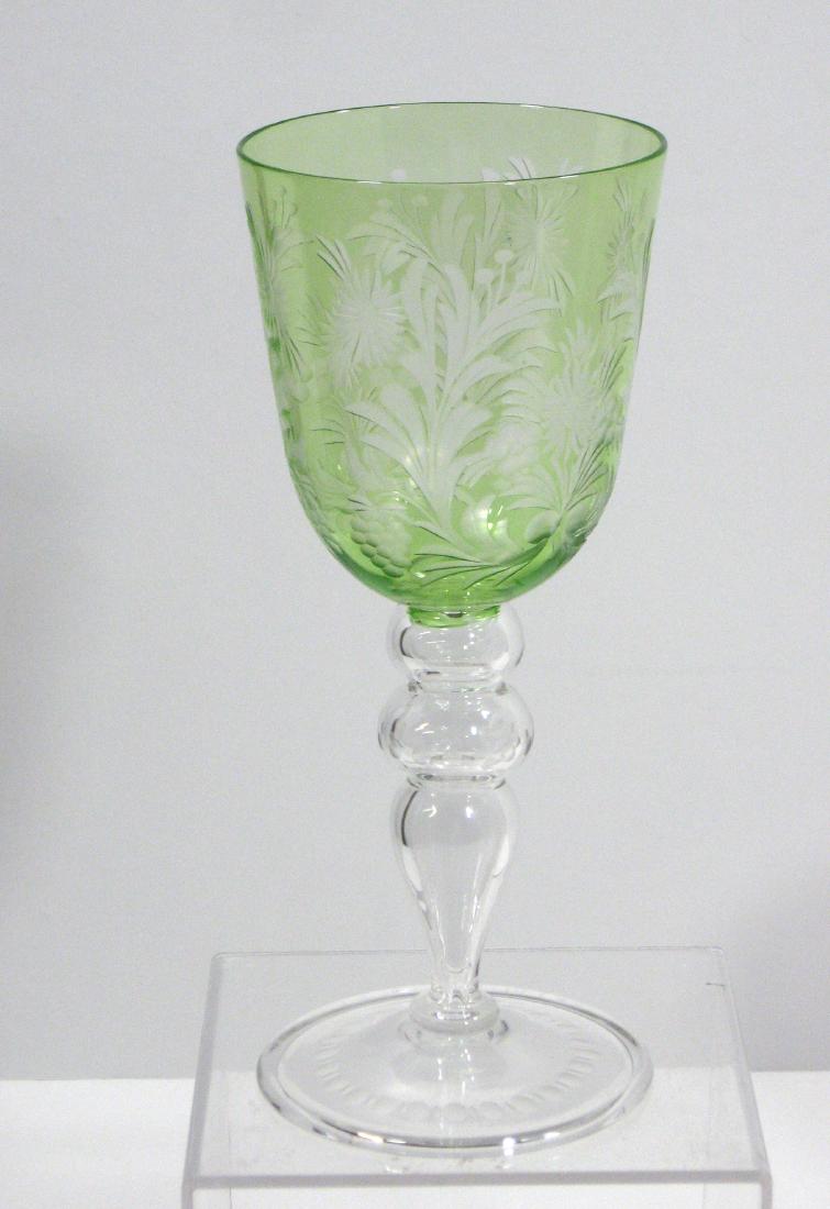 Steuben cut glass goblet (1 of 4)