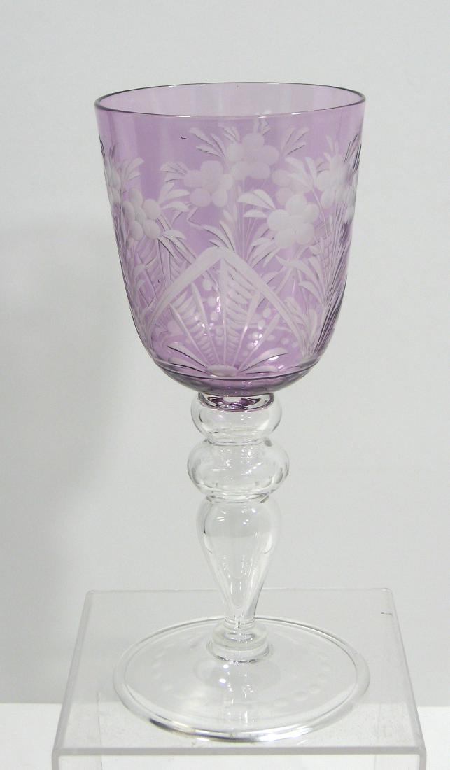 Steuben cut to clear goblet (1 of 5)