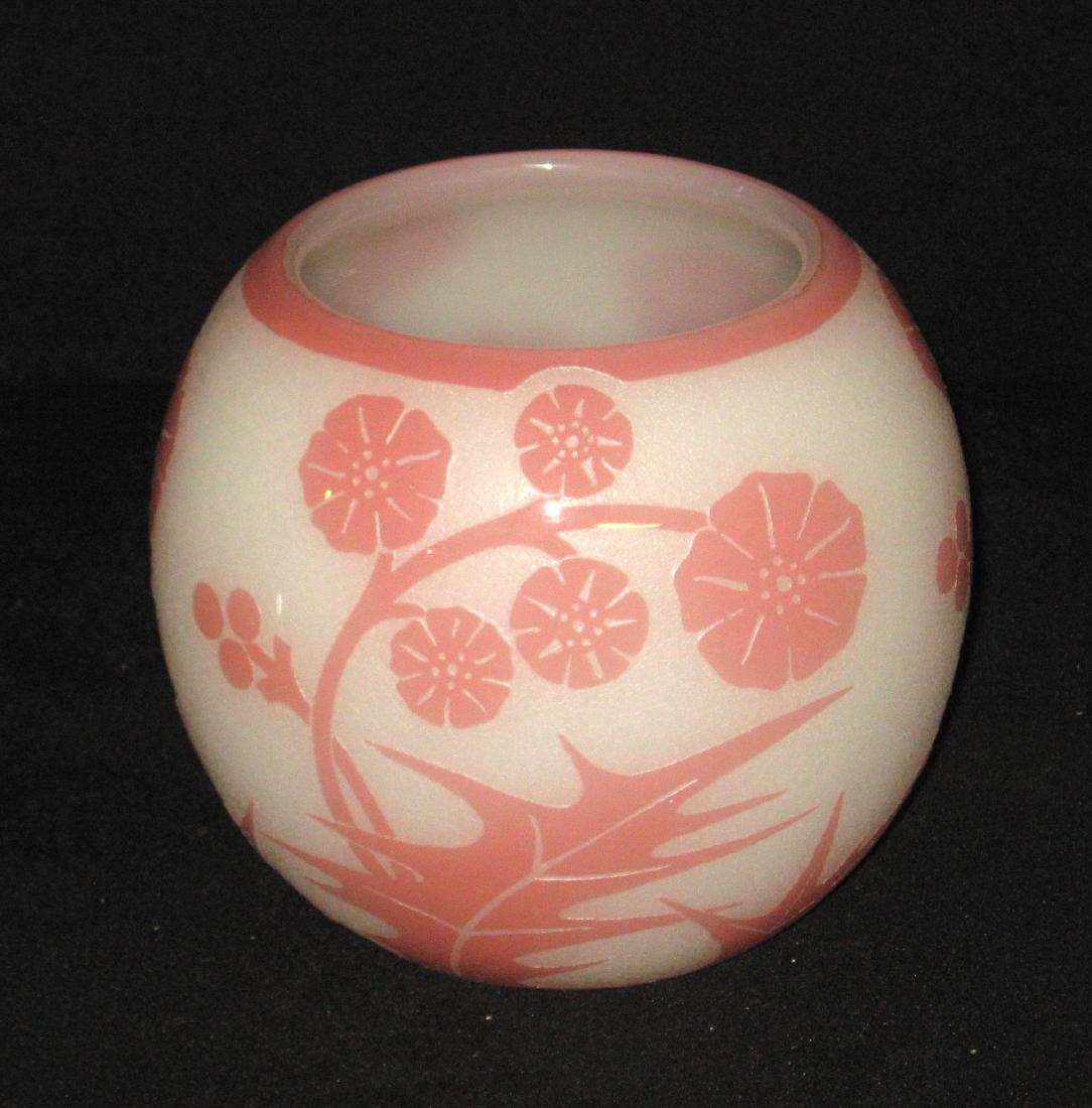 Steuben Rosaline ACB glass vase, (1 of 4)