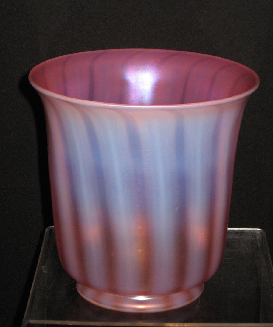 Steuben Oriental Poppy glass vase, (1 of 4)