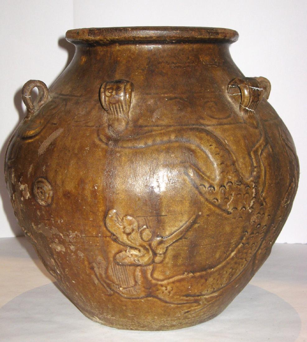 Ancient Chinese pottery vase, (1 of 9)