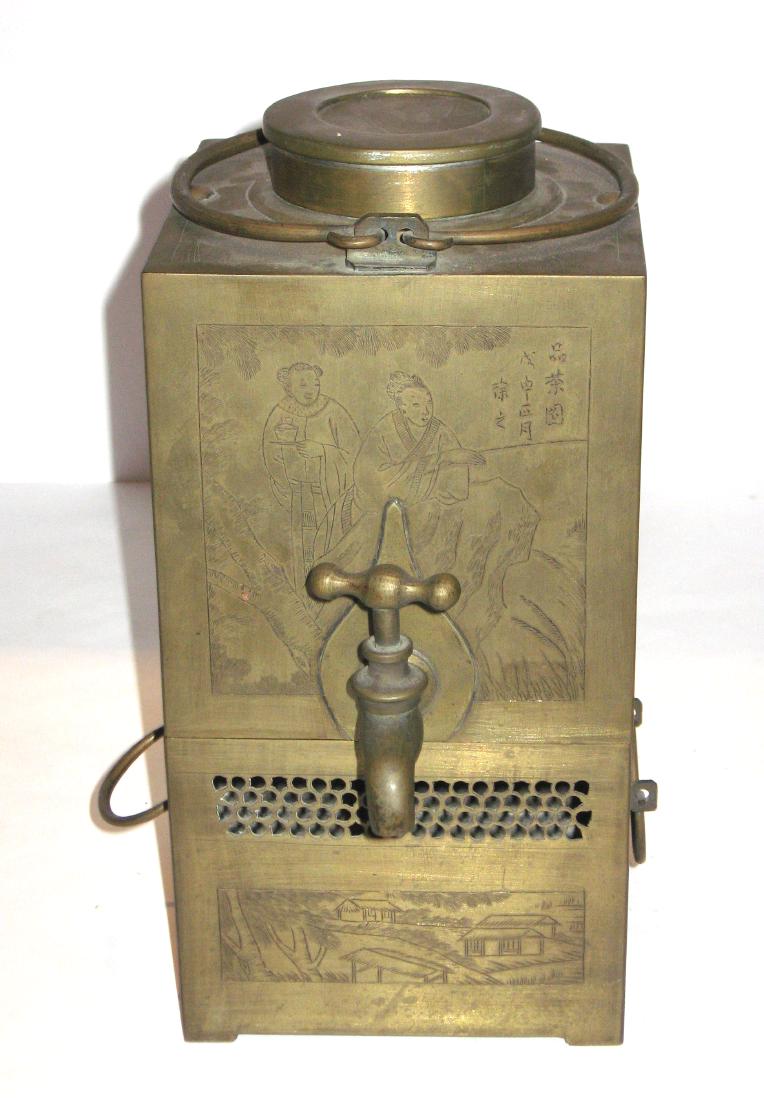 Vintage Chinese bronze tea pot, (1 of 7)